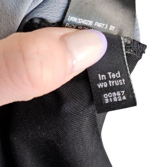 Ted Baker Black Floral Print Sleeveless Top Sz 2 US 6 - Picture 8 of 9